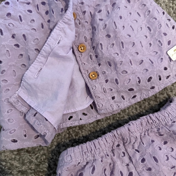 Two piece purple eyelet set - Picture 4 of 6